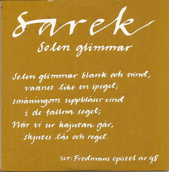 Sarek — Solen glimmar cover artwork