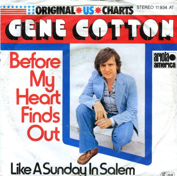 Gene Cotton — Before My Heart Finds Out cover artwork