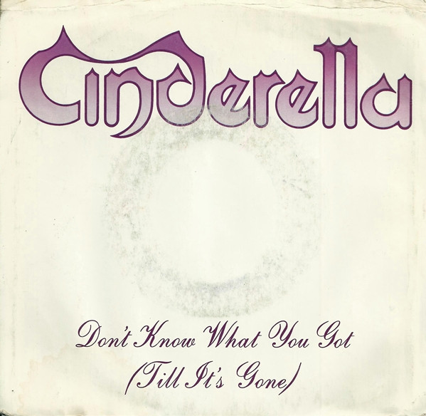 Cinderella Don&#039;t Know What You Got (Till It&#039;s Gone) cover artwork