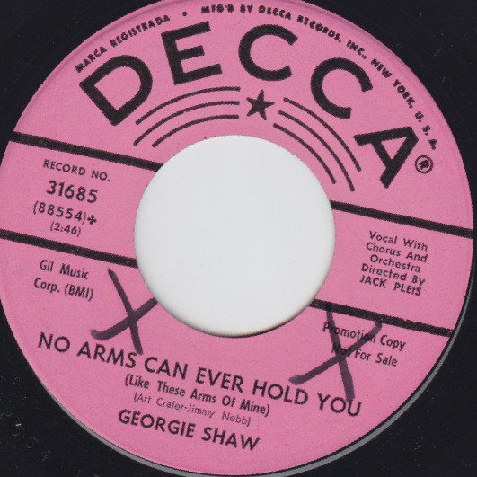 Georgie Shaw — No Arms Can Ever Hold You (Like These Arms Of Mine) cover artwork