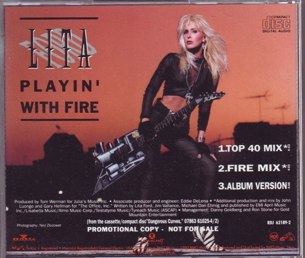 Lita Ford — Playing With Fire cover artwork