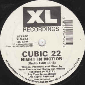 CUBIC 22 — Night In Motion cover artwork