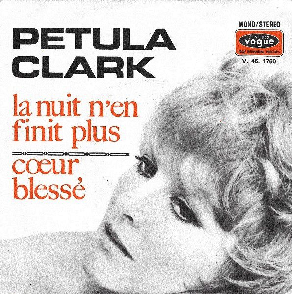 Petula Clark La nuit n&#039;en finit plus cover artwork