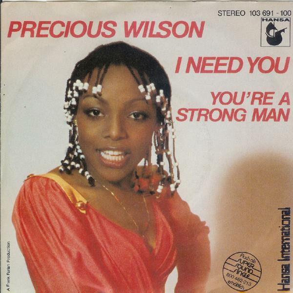 Precious Wilson I Need You cover artwork