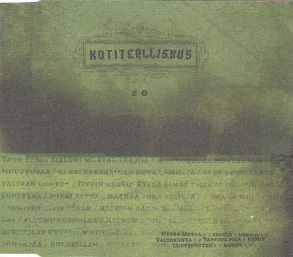 Kotiteollisuus — ± 0 cover artwork