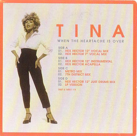 Tina Turner When The Heartache Is Over (Hex Hector Mix) cover artwork