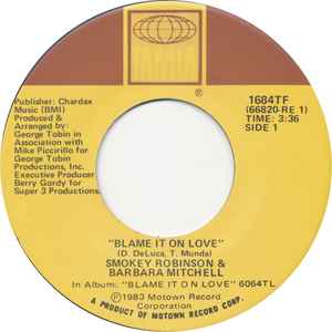 Smokey Robinson featuring Barbara Mitchell — Blame It On Love cover artwork