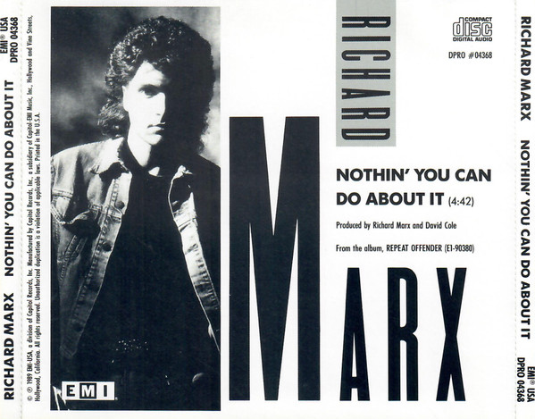 Richard Marx — Nothin&#039; you Can Do About it cover artwork