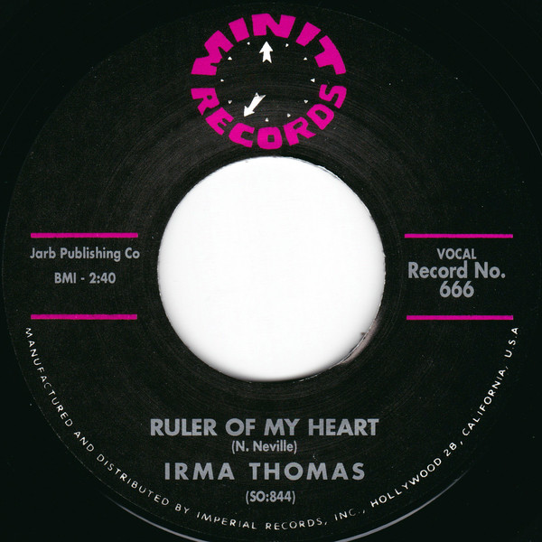 Irma Thomas Ruler of My Heart cover artwork
