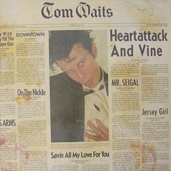 Tom Waits Heartattack and Vine cover artwork
