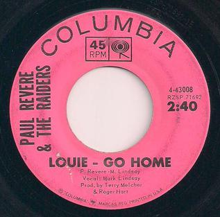 Paul Revere &amp; The Raiders Louie, Go Home cover artwork