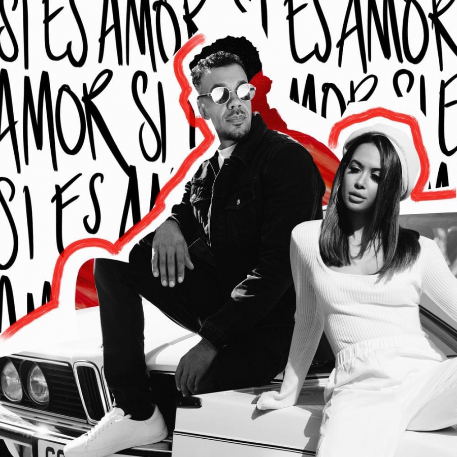 Larsito & Mandy Capristo — Si es amor cover artwork