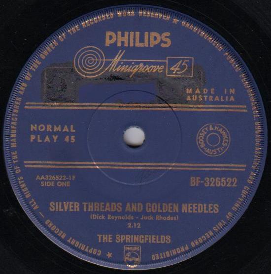 The Springfields — Silver Threads and Golden Needles cover artwork
