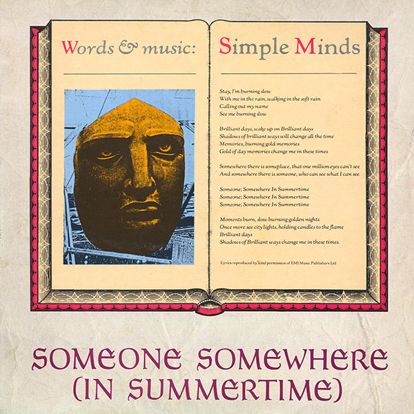 Simple Minds Someone Somewhere In Summertime cover artwork
