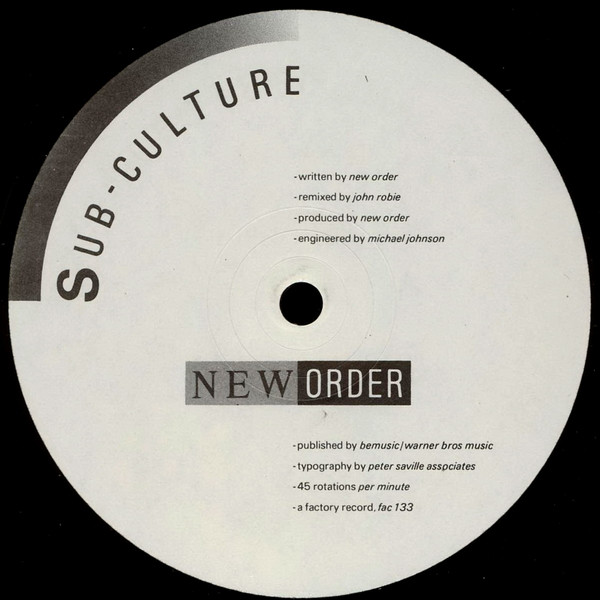 New Order — Sub-Culture cover artwork