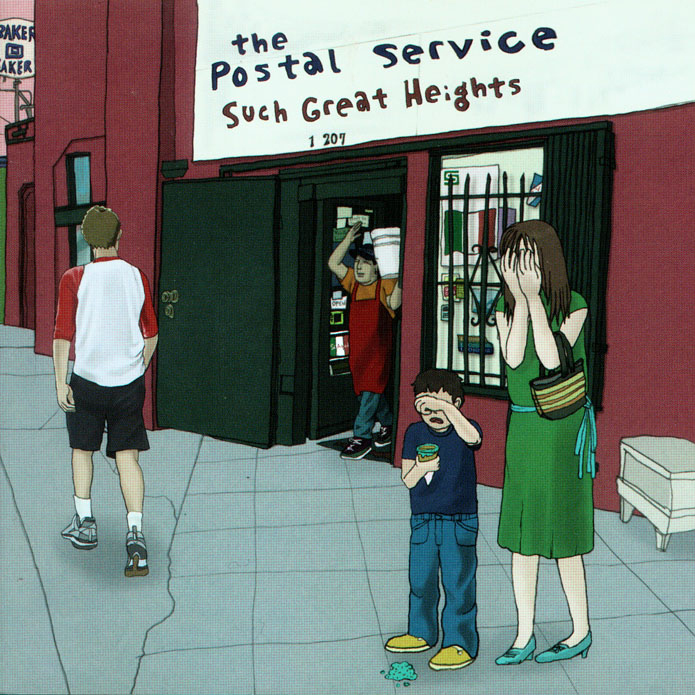 The Postal Service Such Great Heights cover artwork