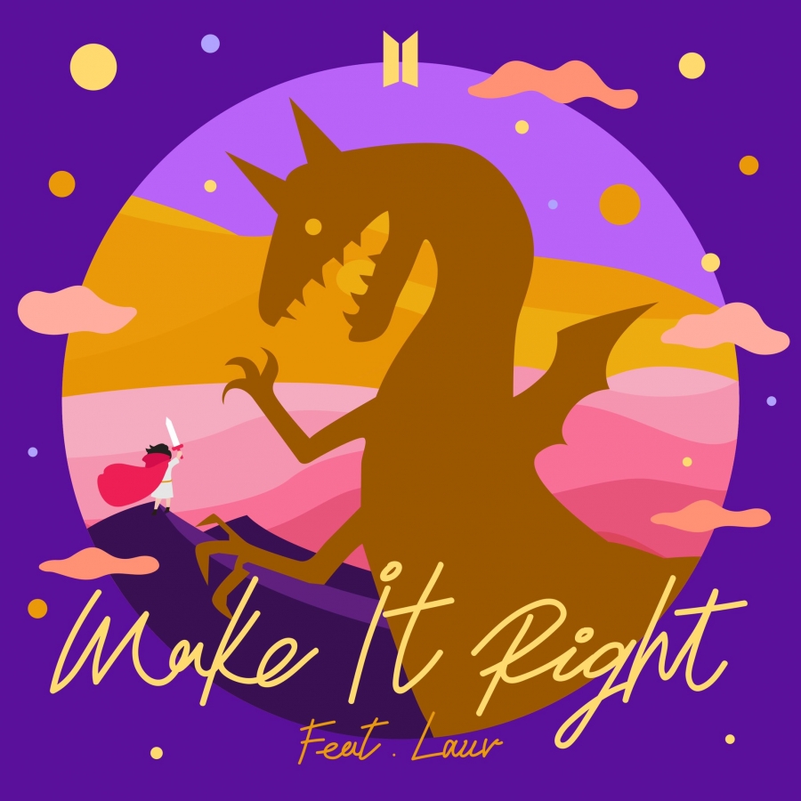 BTS featuring Lauv — Make It Right (Remix) cover artwork