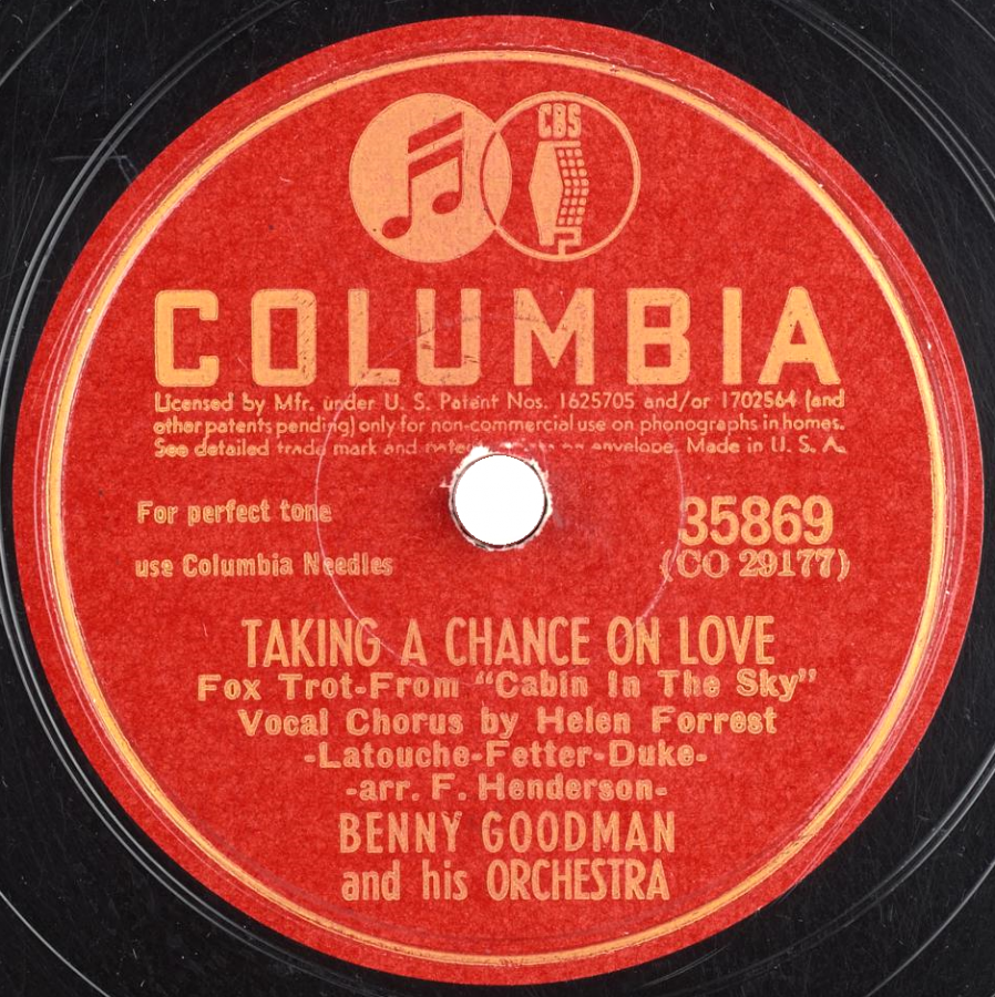 Benny Goodman & Helen Forrest Taking a Chance On Love cover artwork