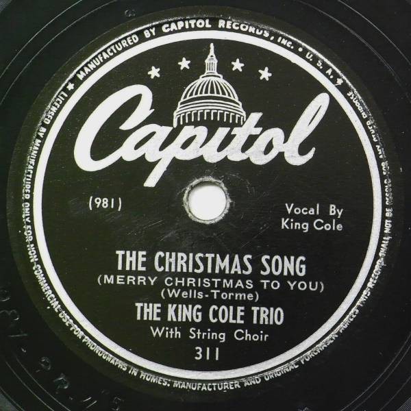 The King Cole Trio The Christmas Song cover artwork