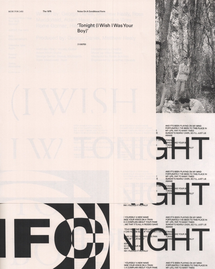 The 1975 Tonight (I Wish I Was Your Boy) cover artwork