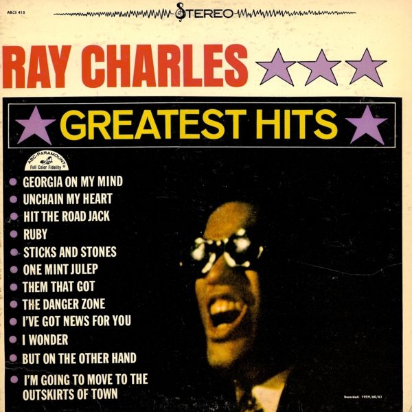 Ray Charles Ray Charles&#039; Greatest Hits cover artwork