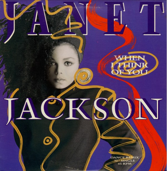 Janet Jackson When I Think of You (Dance Remix) cover artwork