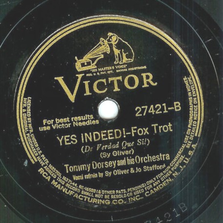 Tommy Dorsey, Jo Stafford, & Sy Oliver — Yes, Indeed! cover artwork