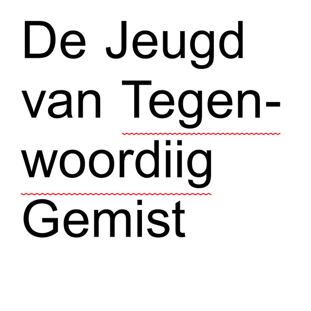 De Jeugd Van Tegenwoordig Gemist cover artwork