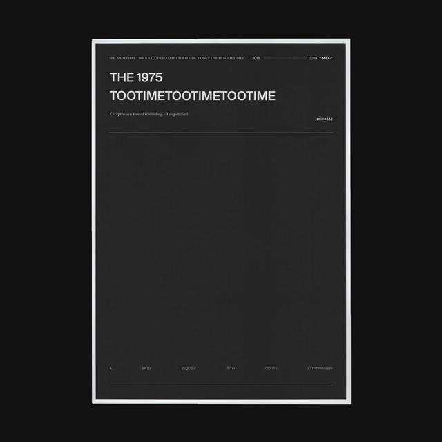 The 1975 — TOOTIMETOOTIMETOOTIME cover artwork