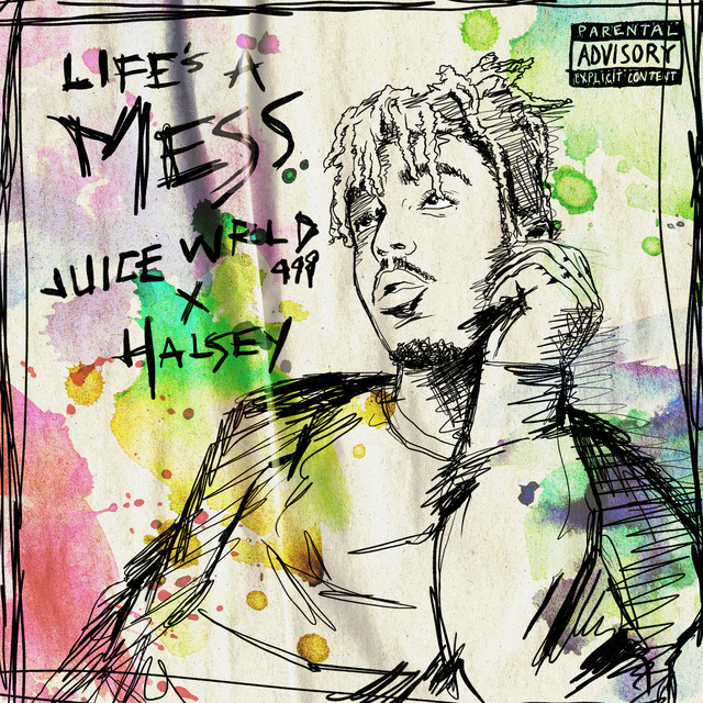 Juice WRLD featuring Halsey — Life&#039;s A Mess cover artwork