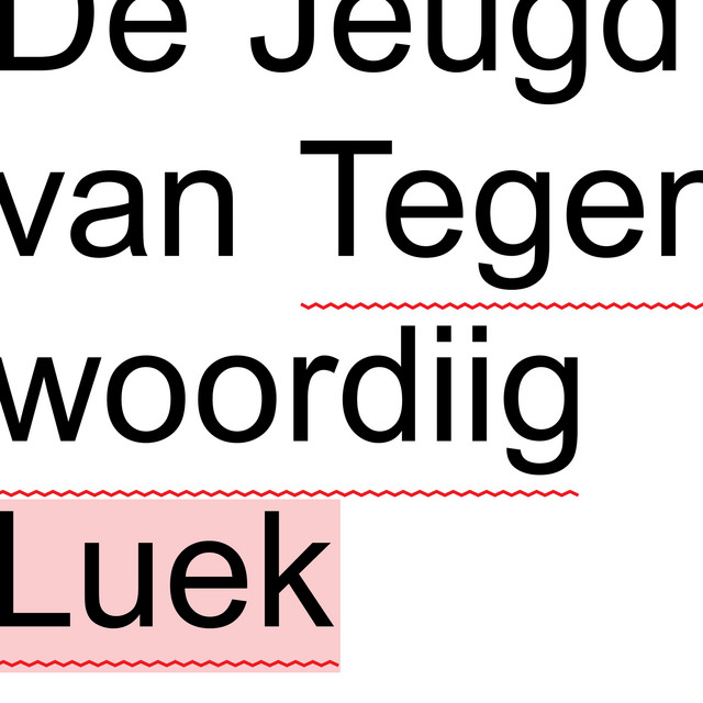 De Jeugd Van Tegenwoordig Luek cover artwork