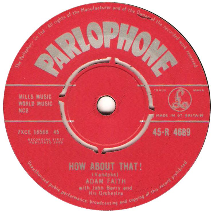 Adam Faith — How About That! cover artwork