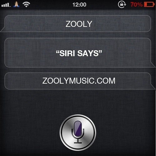 Zooly — Siri Says cover artwork
