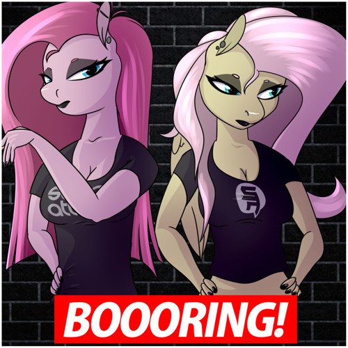 Assertive Fluttershy & StrachAttack — Boooring! cover artwork