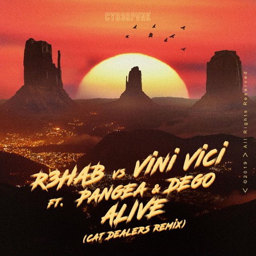 R3HAB & Vini Vici ft. featuring Pangea & DEGO Alive (Cat Dealers Remix) cover artwork
