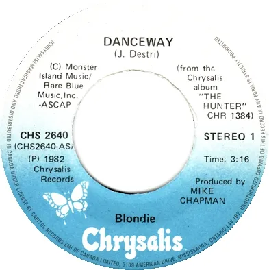 Blondie Danceway cover artwork