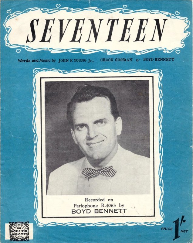 Boyd Bennett &amp; His Rockets — Seventeen (1955) cover artwork