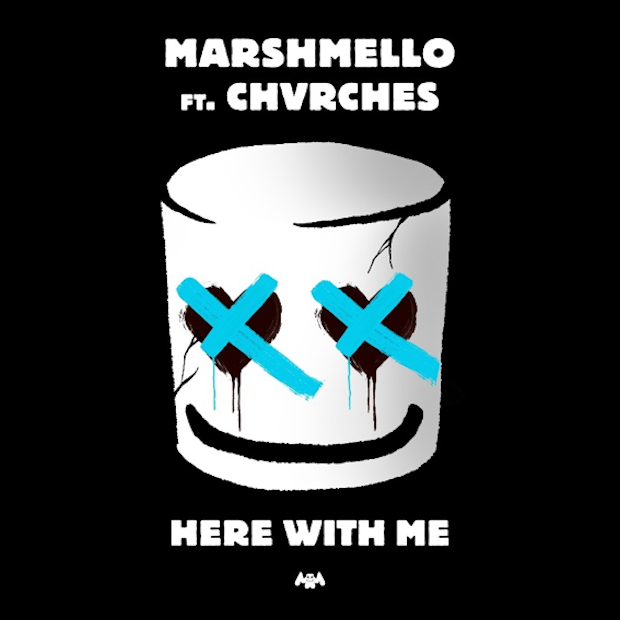 Marshmello featuring CHVRCHES — Here With Me cover artwork