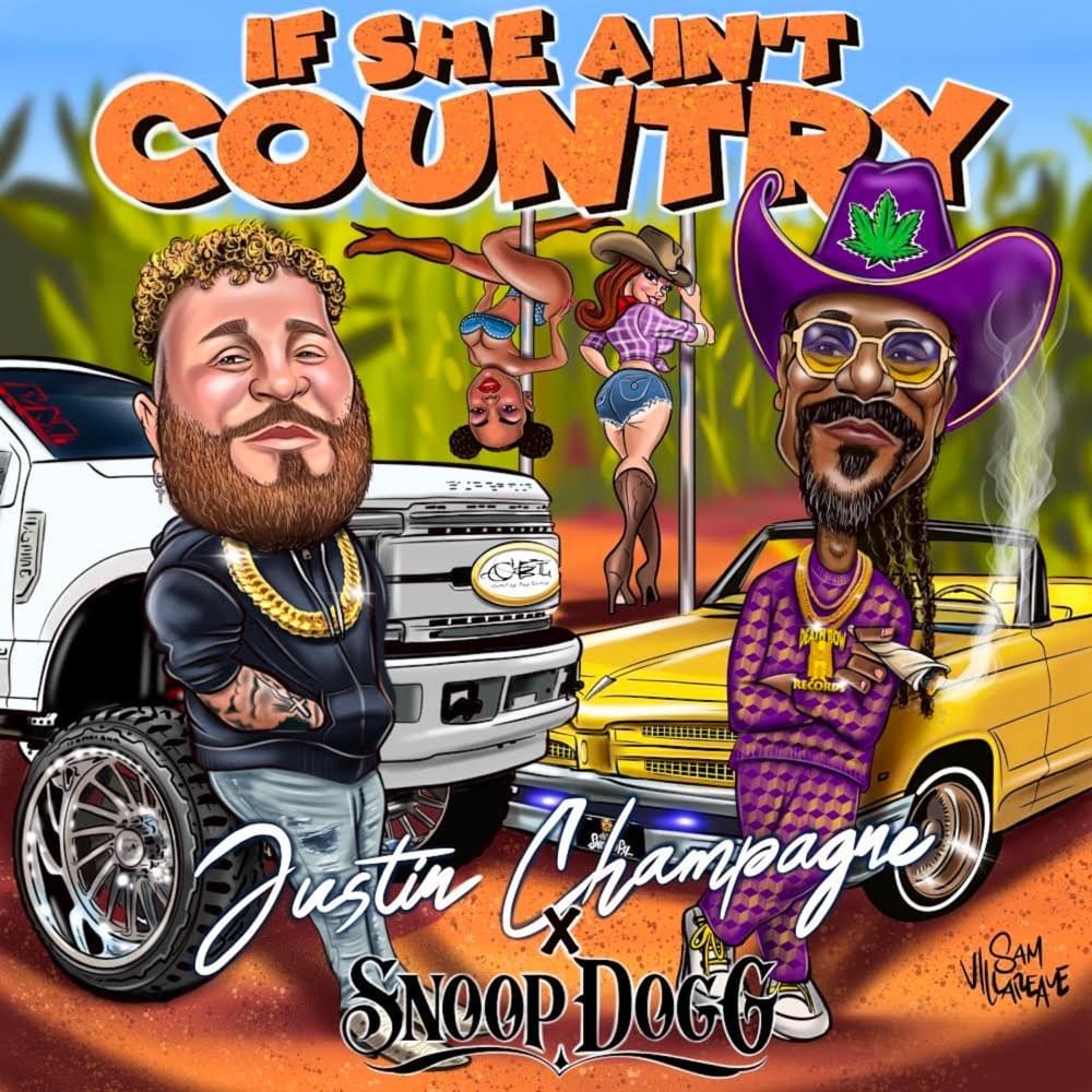Justin Champagne featuring Snoop Dogg — If She Ain&#039;t Country (Remix) cover artwork