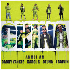 Anuel AA, Daddy Yankee, KAROL G, J Balvin, & Ozuna — China cover artwork
