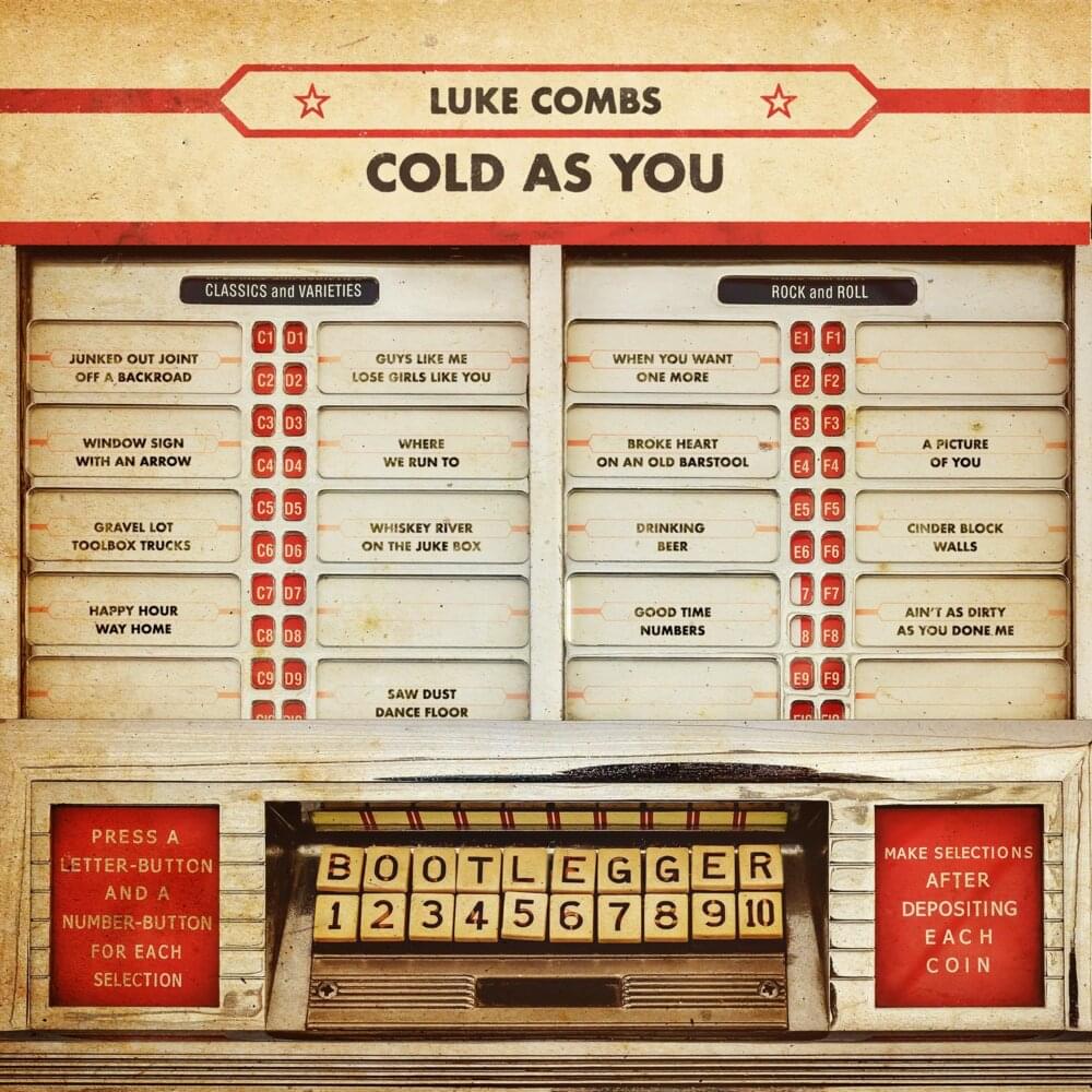 Luke Combs Cold as You cover artwork