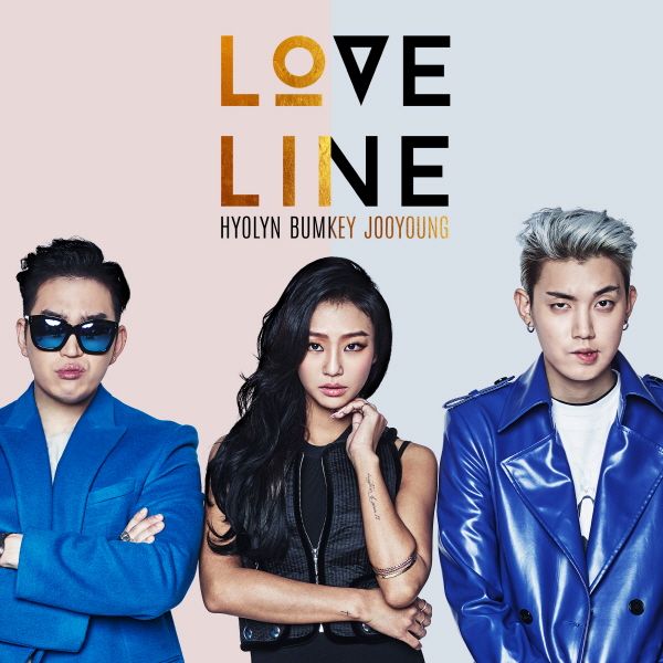 Hyolyn, Bumkey, & Jooyoung Love Line cover artwork