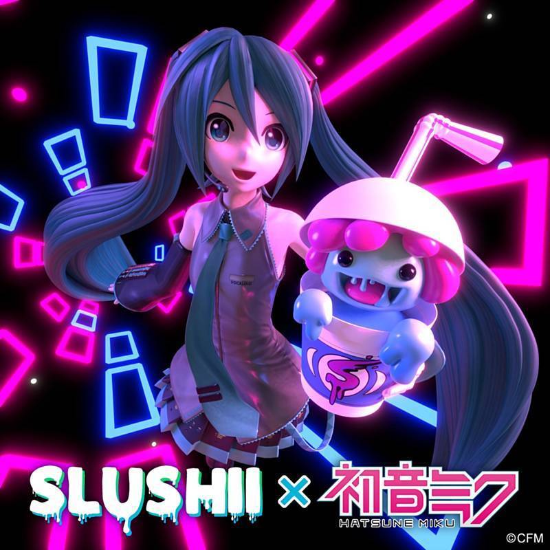 Slushii ft. featuring Hatsune Miku Through The Night cover artwork