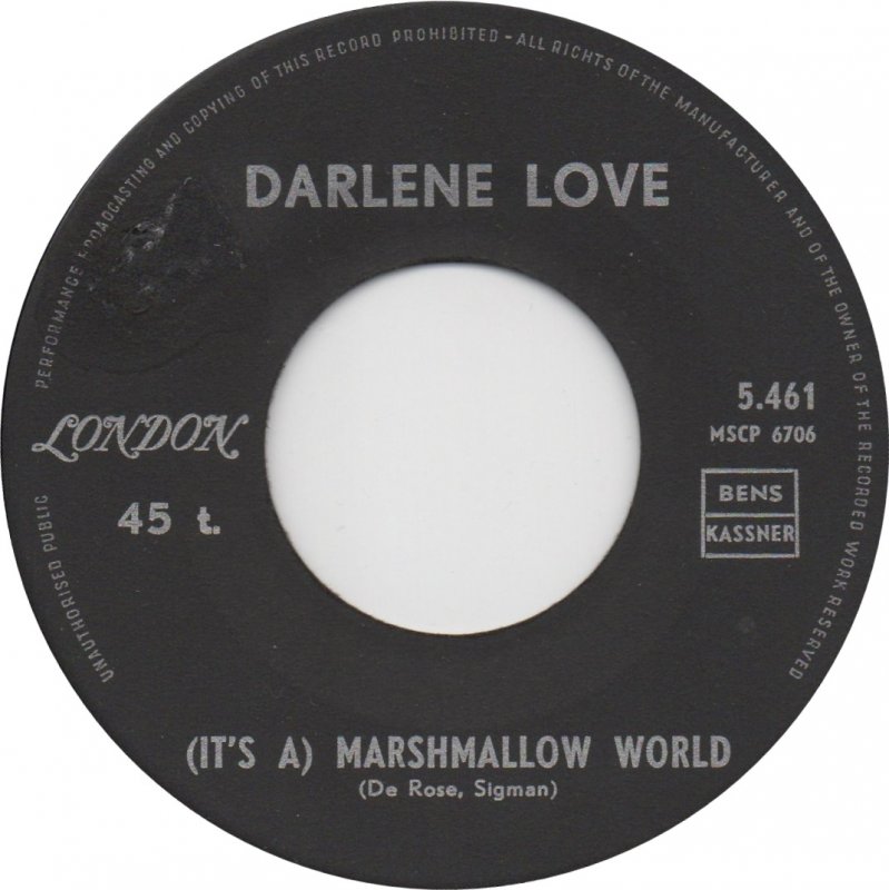 Darlene Love — A Marshmallow World cover artwork
