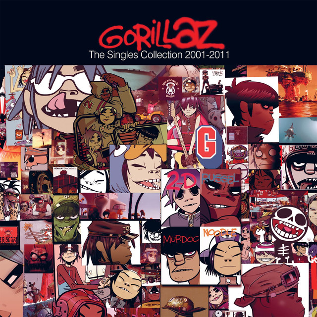 Gorillaz The Singles Collection 2001-2011 cover artwork