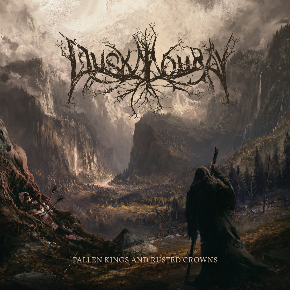 Duskmourn Fallen Kings and Rusted Crowns cover artwork