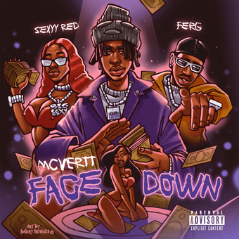 MCVERTT, Sexyy Red, & A$AP Ferg — Face Down cover artwork