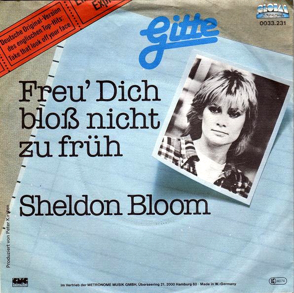 Gitte — Freu&#039; dich bloß nicht zu früh cover artwork