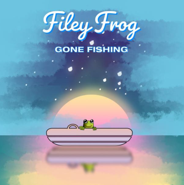 Filey Frog Gone Fishing cover artwork