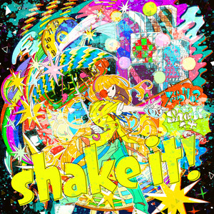 emon(Tes.) featuring Hatsune Miku, Kagamine Rin, & Kagamine Len — shake it! cover artwork